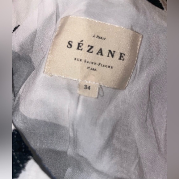 Sézane Mathilde Black & White Polka Dot Mini Dress 🖤Size 34 US 2 - Picture 15 of 15